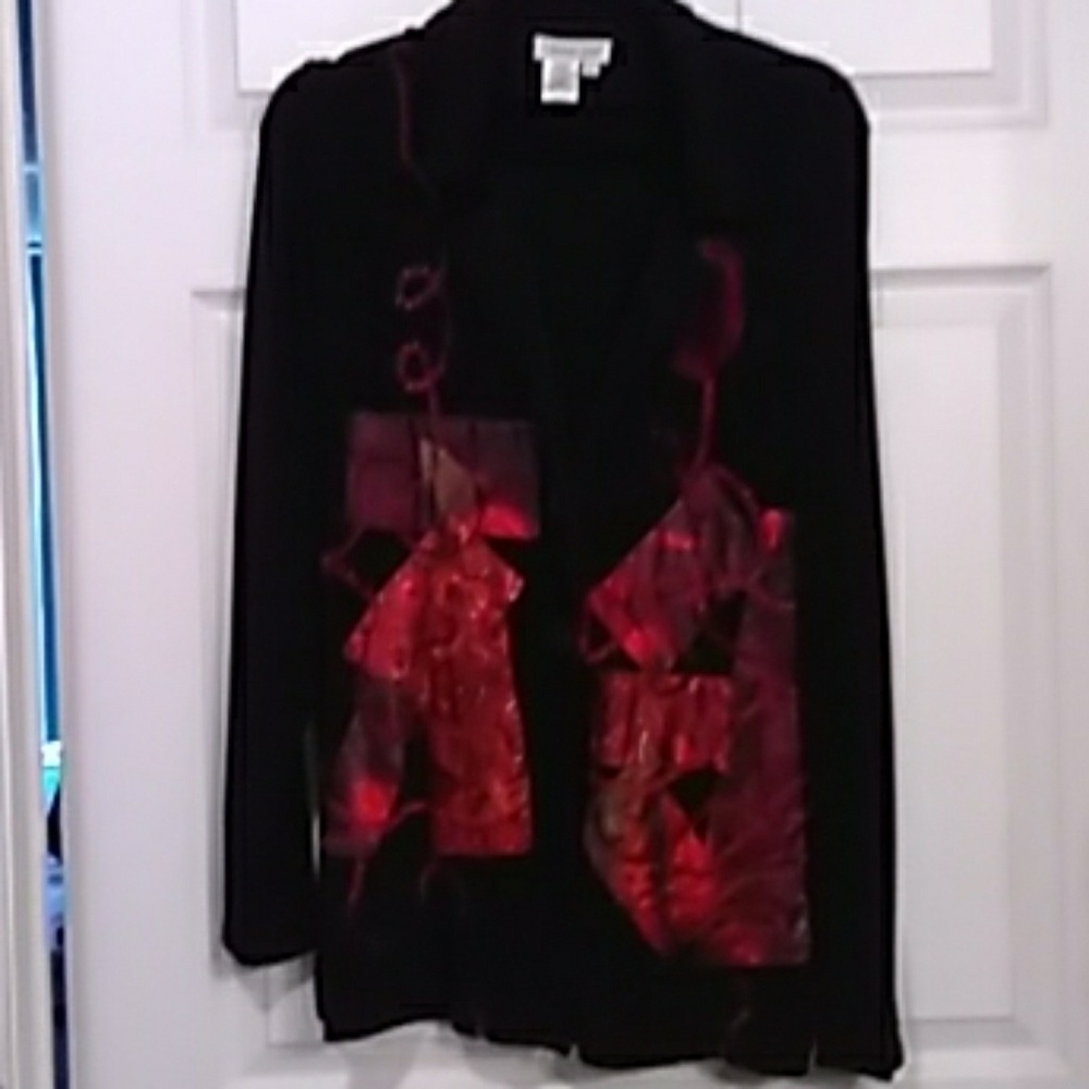 Coldwater Creek BLK./Red Shirt XL. NWOT